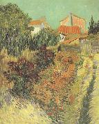 Vincent Van Gogh Garden Behind a House (nn04) china oil painting reproduction